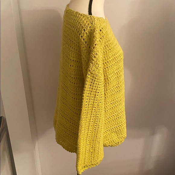 Anthropologie size small lime green cable knit sweater - Picture 3 of 9